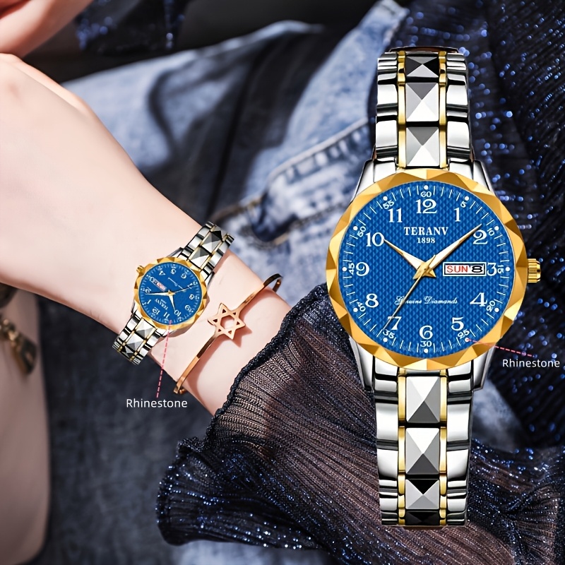 Rectangular Digital Dial Alloy Watch with Women's Strap